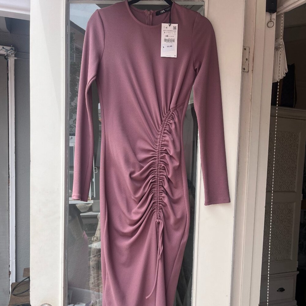 Zara Scrunch Dress Midi
